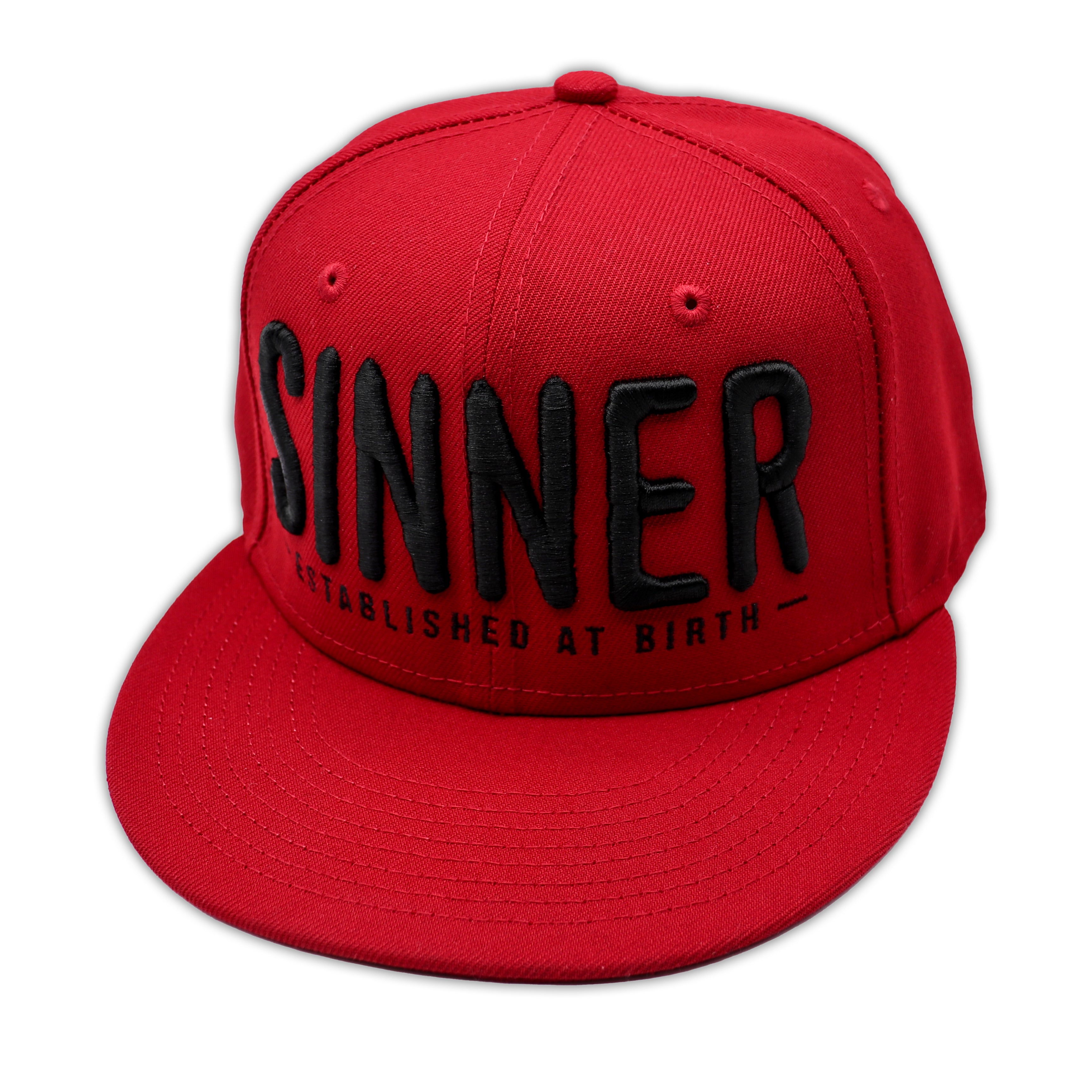 SINNER 3D PUFF RED SNAPBACK