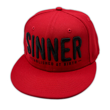 SINNER 3D PUFF RED SNAPBACK