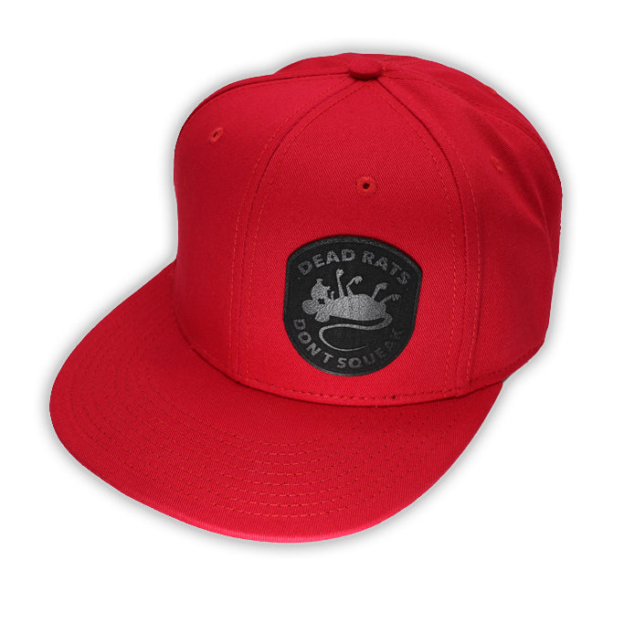 DEAD RATS DON'T SQUEAK RED & BLACK SNAPBACK