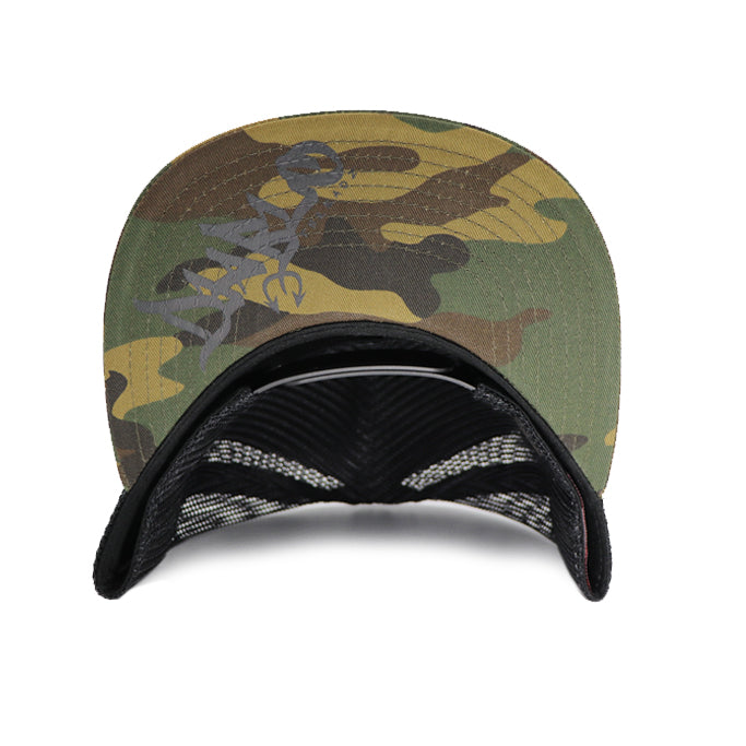GREEN CAMO DEAD RATS DON'T SQUEAK PATCH SNAPBACK