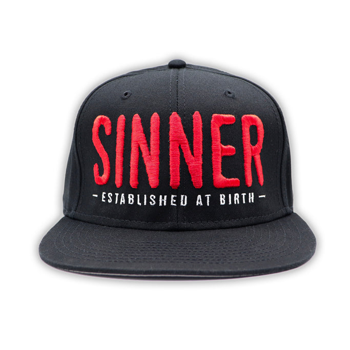 SINNER 3D PUFF BLACK SNAPBACK